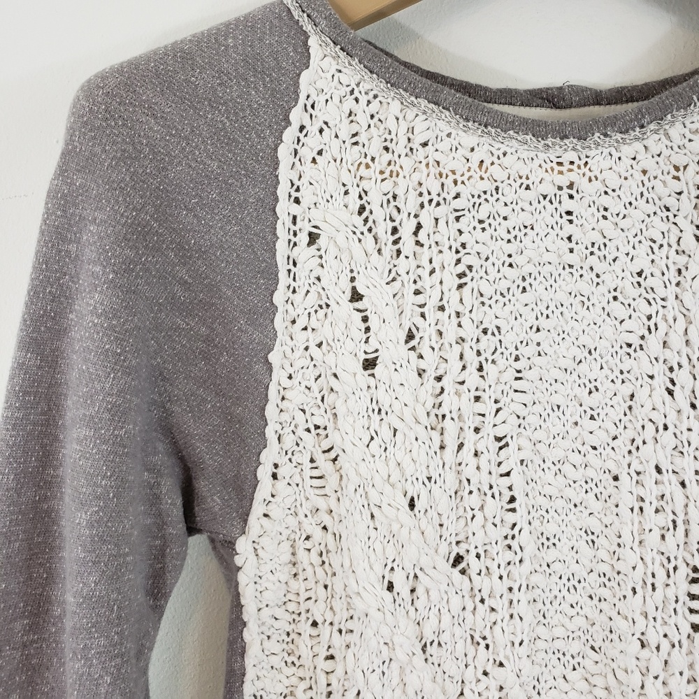 Luck Bliss Sweater | Crochet Knit Distressed Small